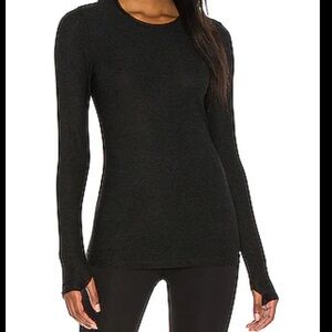 Michael Stars Long Sleeve Thermal Tee — Oxide Black | Size Small